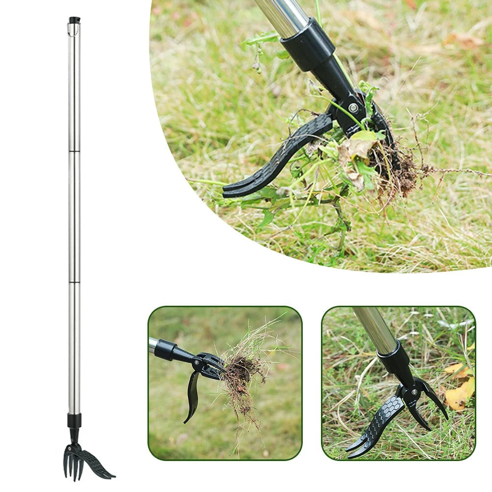 Weed Puller Telescopic Handle Stainless Steel Blade-Free