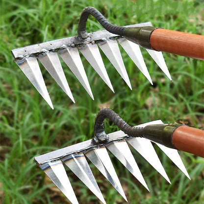 Weed Rake Sharp Tines Rust-Resistant Carbon Steel