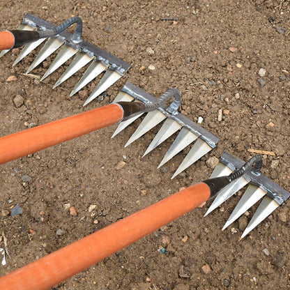 Weed Rake Sharp Tines Rust-Resistant Carbon Steel