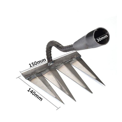 Weed Rake Sharp Tines Rust-Resistant Carbon Steel