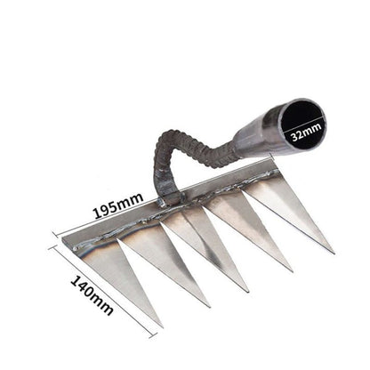 Weed Rake Sharp Tines Rust-Resistant Carbon Steel