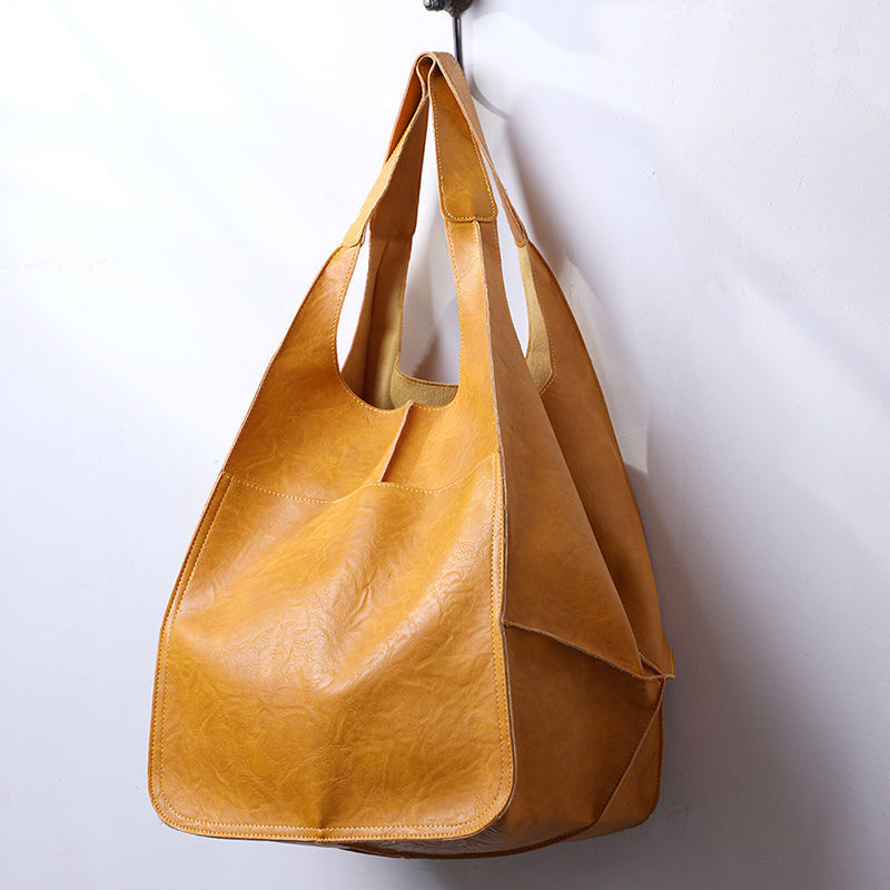 Weekender Bag Faux Leather Scratch Resistant Adjustable Straps