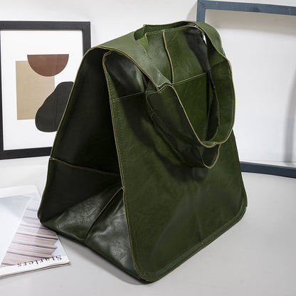 Weekender Bag Faux Leather Scratch Resistant Adjustable Straps