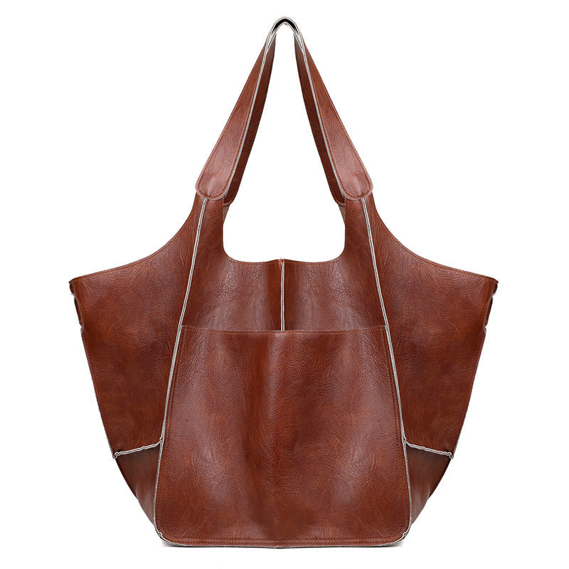 Weekender Bag Faux Leather Scratch Resistant Adjustable Straps