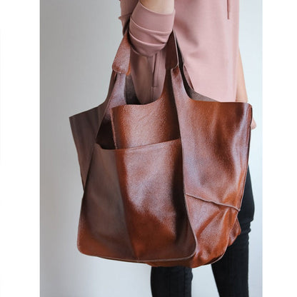 Weekender Bag Faux Leather Scratch Resistant Adjustable Straps