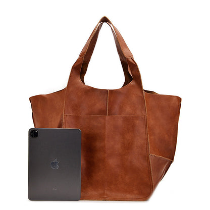 Weekender Bag Faux Leather Scratch Resistant Adjustable Straps