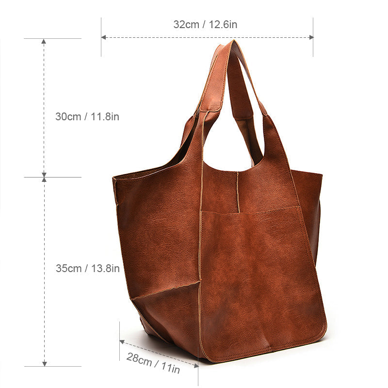 Weekender Bag Faux Leather Scratch Resistant Adjustable Straps