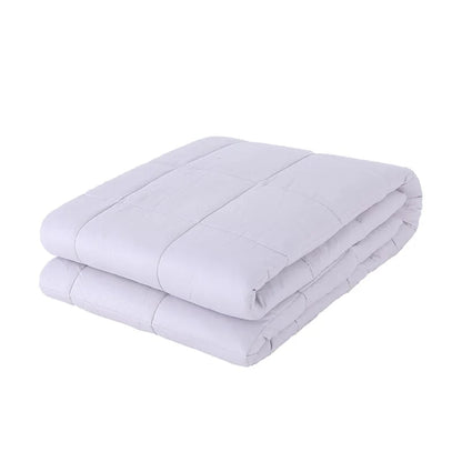 Weighted Blanket Quilted Cotton Grid Pockets Multiple Weights
