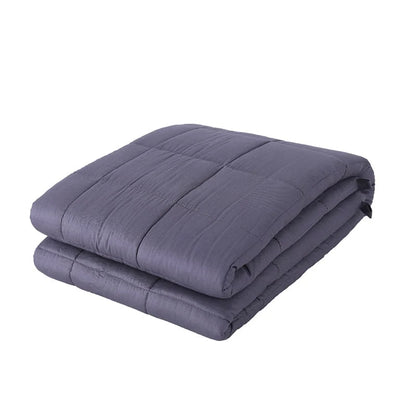 Weighted Blanket Quilted Cotton Grid Pockets Multiple Weights