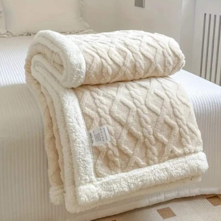 Weighted Blanket Soft Sherpa Glass Bead Filling Machine Washable