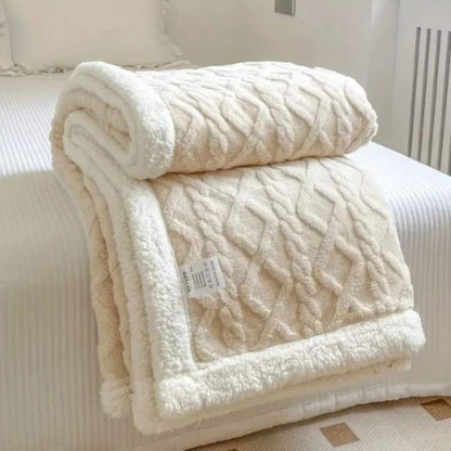 Weighted Blanket Soft Sherpa Glass Bead Filling Machine Washable