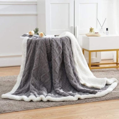 Weighted Blanket Soft Sherpa Glass Bead Filling Machine Washable