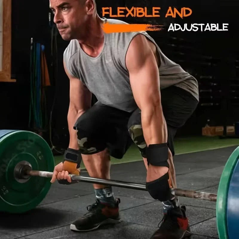 Weightlifting Gloves Non-Slip Palm Adjustable Wrist Support Half-Finger Design