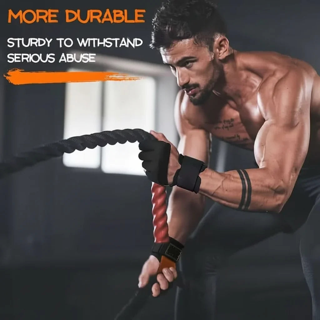 Weightlifting Gloves Non-Slip Palm Adjustable Wrist Support Half-Finger Design