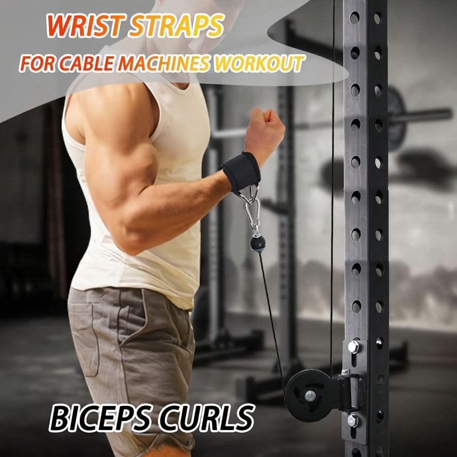Weightlifting Wrist Straps Adjustable Non-Slip Woven Nylon