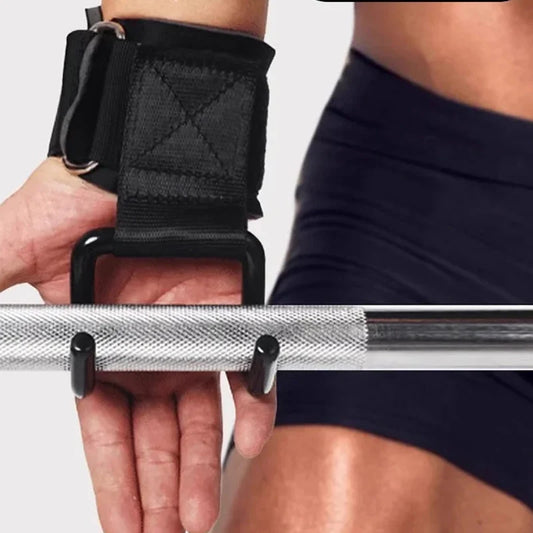 Weightlifting Wrist Straps With Hooks Slip-Resistant Grip