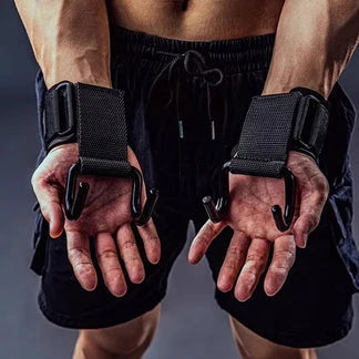 Weightlifting Wrist Straps With Hooks Slip-Resistant Grip