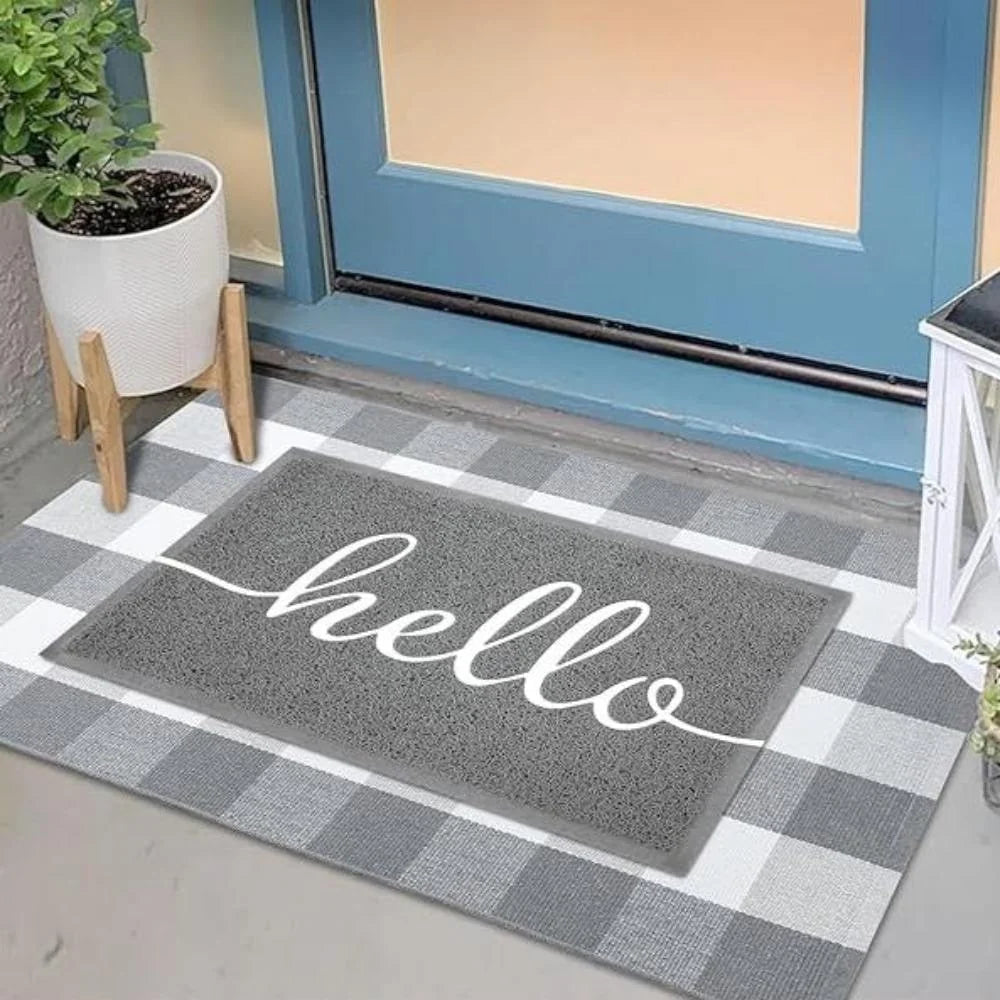 Welcome Mat Coiled PVC Loop Non-Slip Rubber Backing