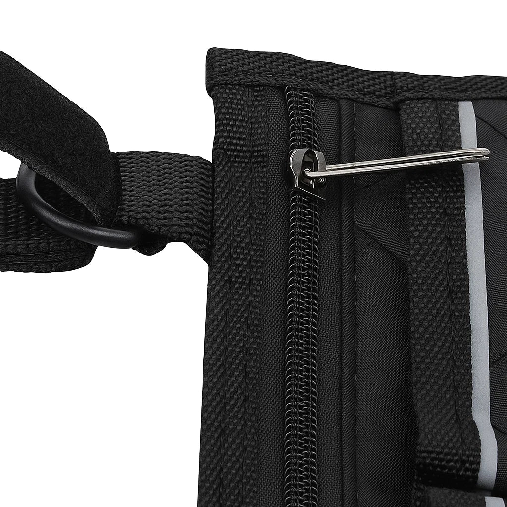 Wheelchair Side Bag Quilted Water-Resistant Reflective Strips
