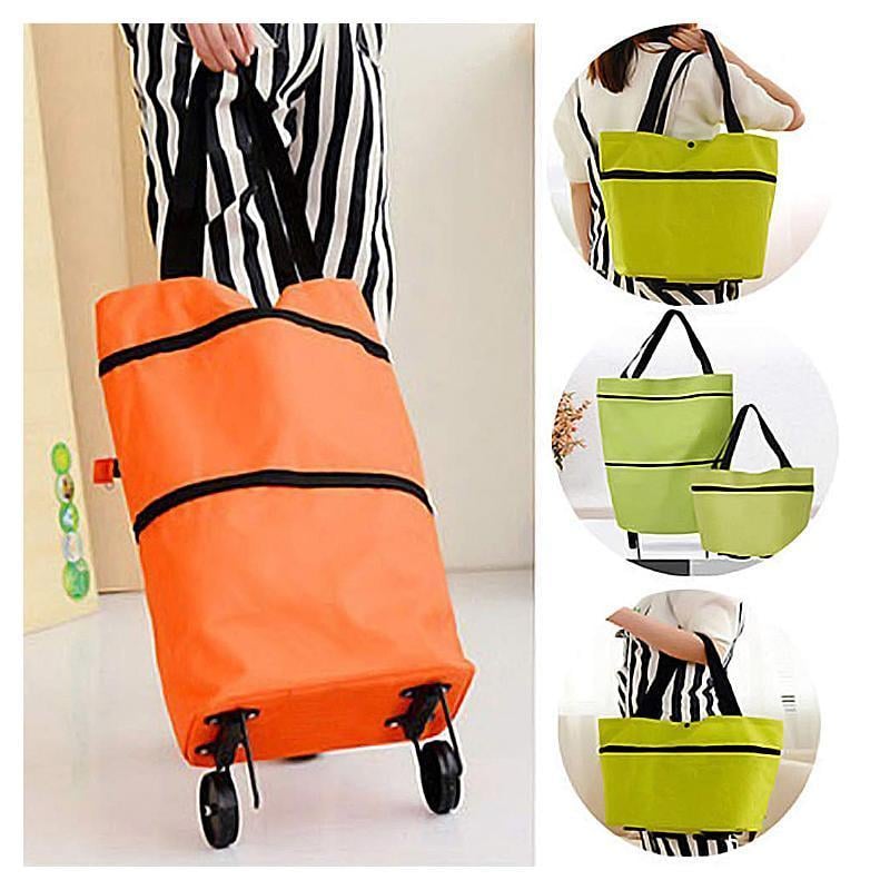 Wheeled Shopping Bag Expandable Waterproof Oxford