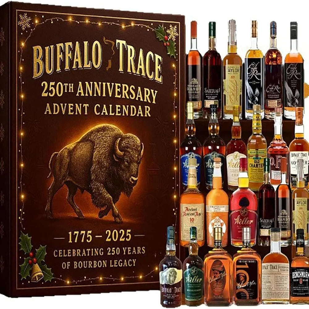 Whiskey Advent Calendar 24 Miniature Bottles Gift-Ready Packaging