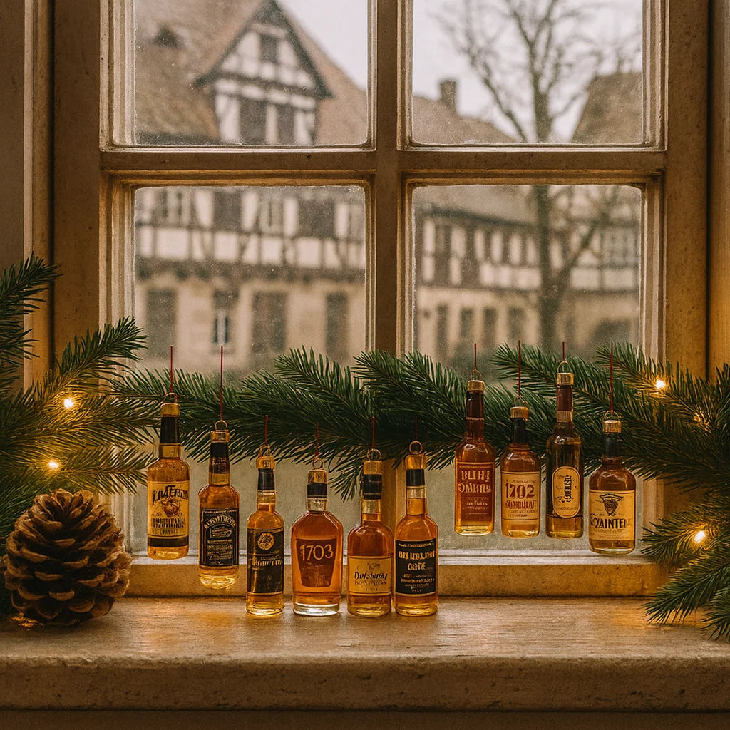 Whiskey Bottle Advent Calendar 24-Day Decorative Acrylic Replicas