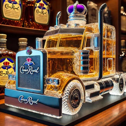 Whiskey Decanter in Truck Shape | Distinctive Glass Bottle for Home Bars
