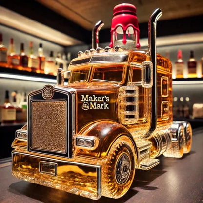 Whiskey Decanter in Truck Shape | Distinctive Glass Bottle for Home Bars