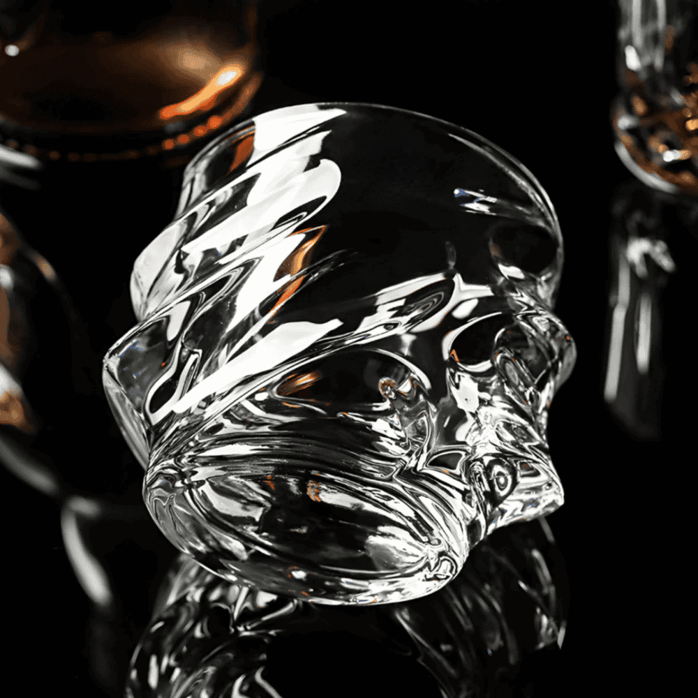 Whisky Glass Set Faceted Crystal & Heavy Base