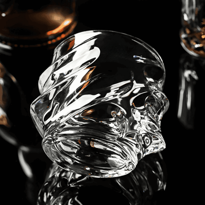 Whisky Glass Set Faceted Crystal & Heavy Base