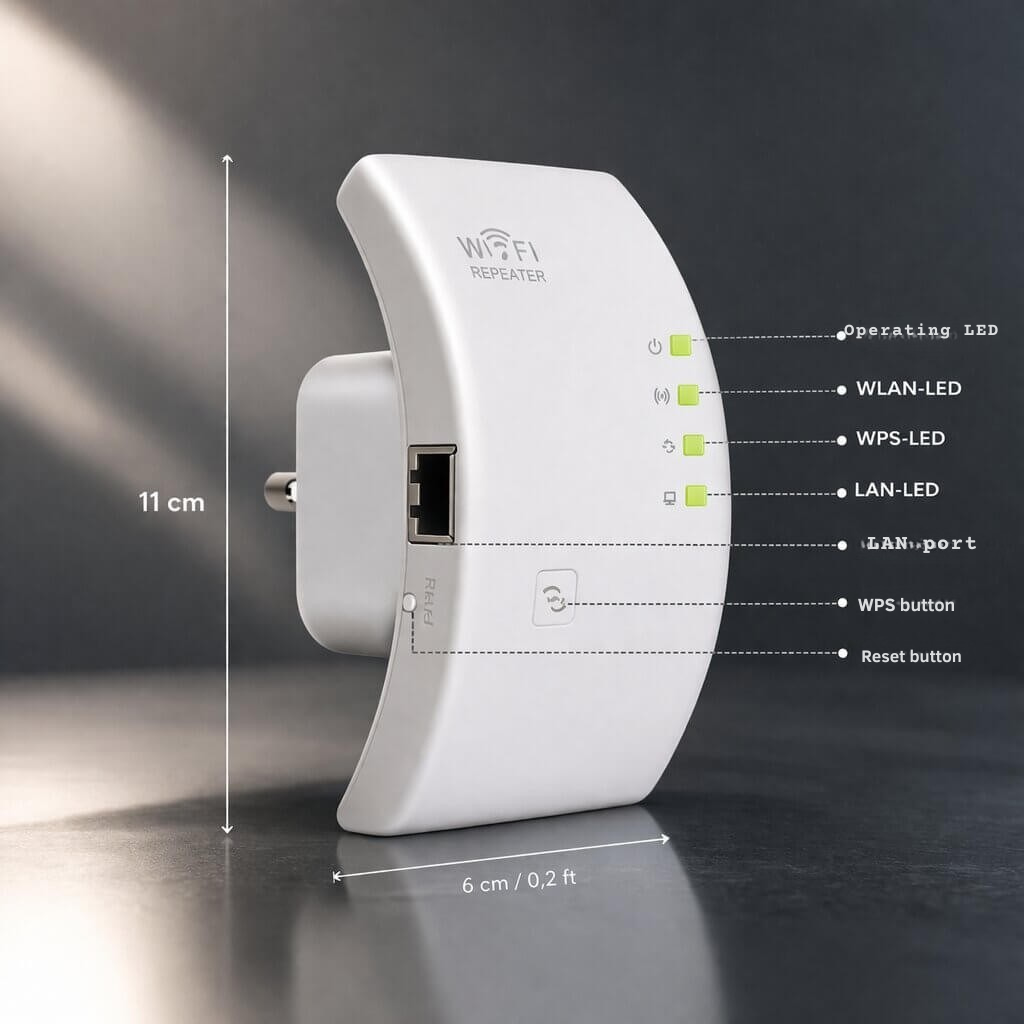 Wi-Fi Repeater Plug-In 2.4 GHz 300 Mbps