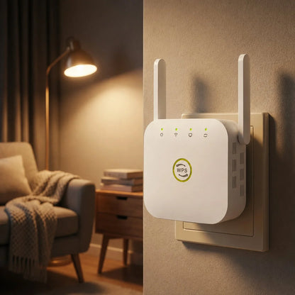 WiFi Range Extender Plug-In WPS 2.4 GHz 300 Mbps