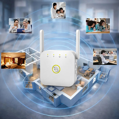 WiFi Range Extender Plug-In WPS 2.4 GHz 300 Mbps