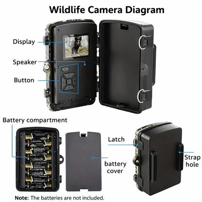 Wildlife Camera 12 MP No-Glow Night Vision Weatherproof