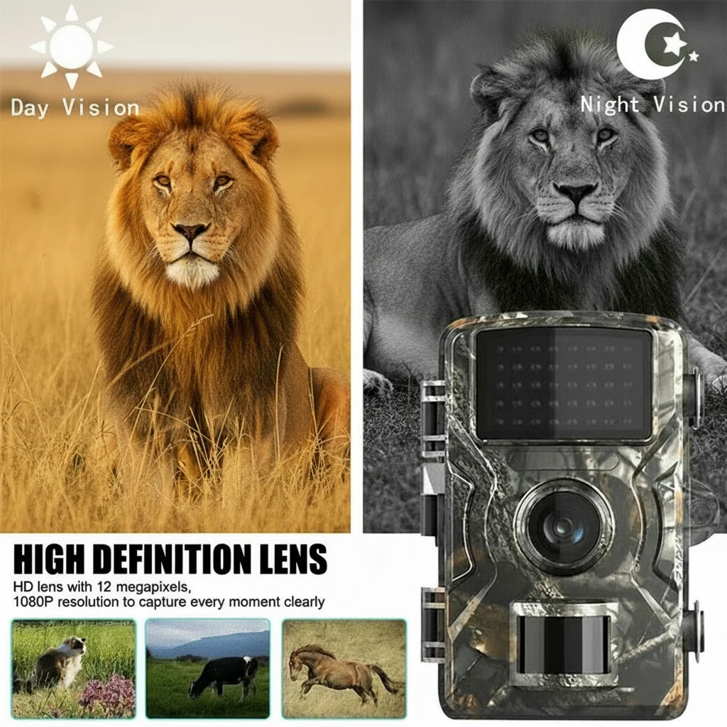 Wildlife Camera 12 MP No-Glow Night Vision Weatherproof