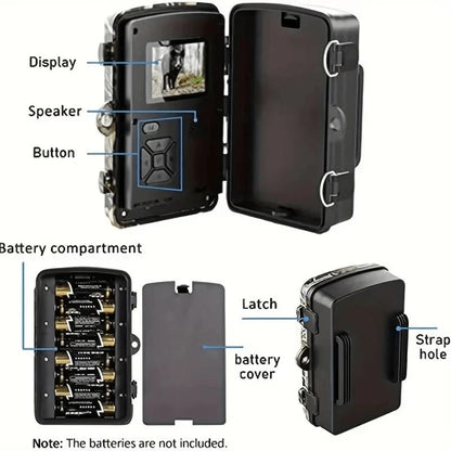 Wildlife Camera No-Glow Infrared Night Vision 1080P HD
