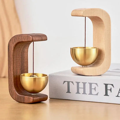 Wind Chime Magnetic Mount Natural Wood & Soothing Sound