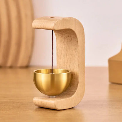 Wind Chime Magnetic Mount Natural Wood & Soothing Sound