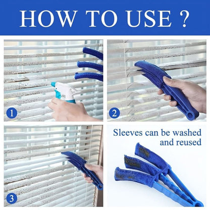 Window & Blind Brush Soft Bristles Detachable Washable Head