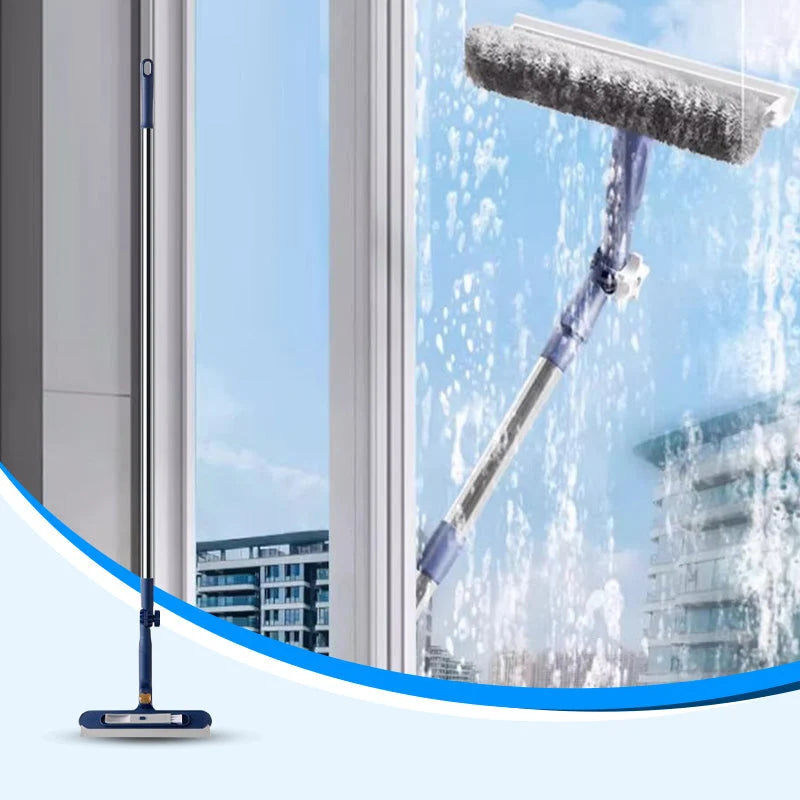 Window Cleaner Telescopic Pole 120 cm Double-Sided Squeegee