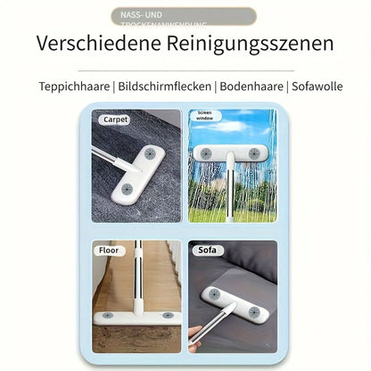 Window Cleaning Brush Retractable Handle Washable Reusable