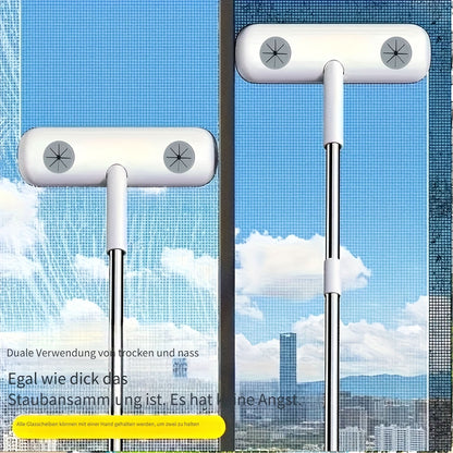 Window Cleaning Brush Retractable Handle Washable Reusable