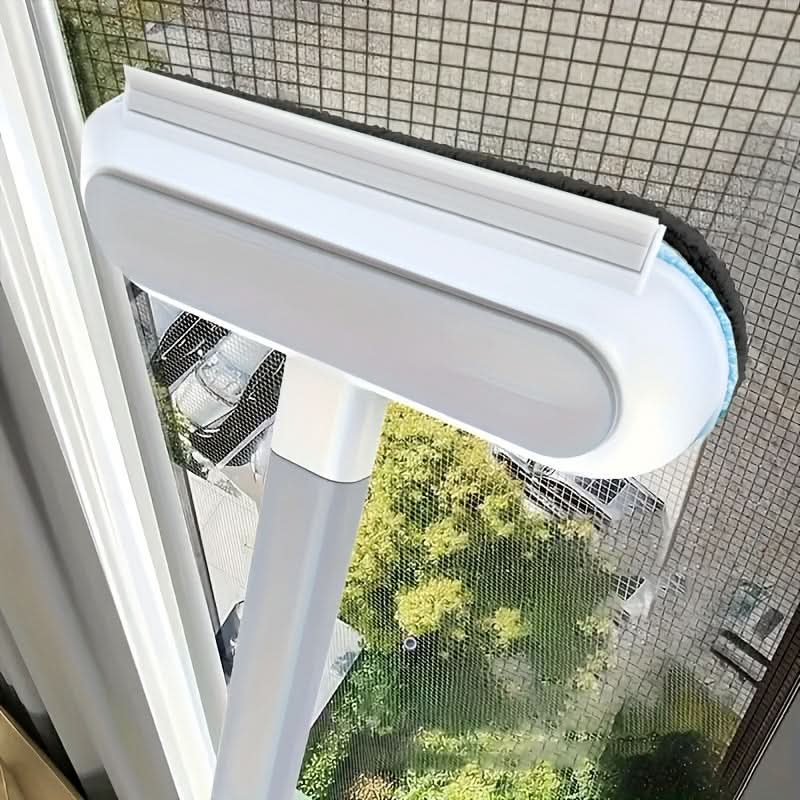 Window Cleaning Brush Rubber Squeegee With Removable Sieve