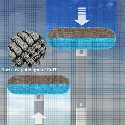 Window Cleaning Brush Rubber Squeegee With Removable Sieve