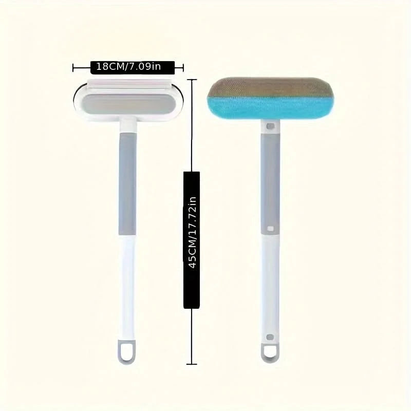 Window Cleaning Brush Rubber Squeegee With Removable Sieve