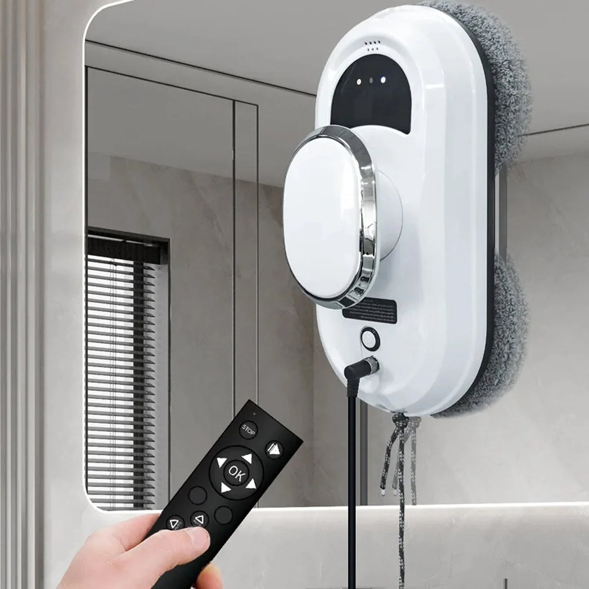 Window Cleaning Robot AI Navigation Remote Control 0.81 PSI Suction