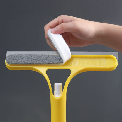 Window Cleaning Tool 3-in-1 Scraper Squeegee Microfiber Cloth