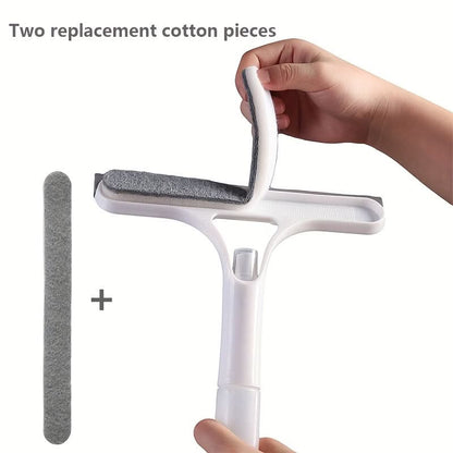 Window Cleaning Tool 3-in-1 Scraper Squeegee Microfiber Cloth