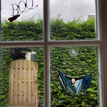 Window Decoration Halloween Stained Glass & Metal Frame