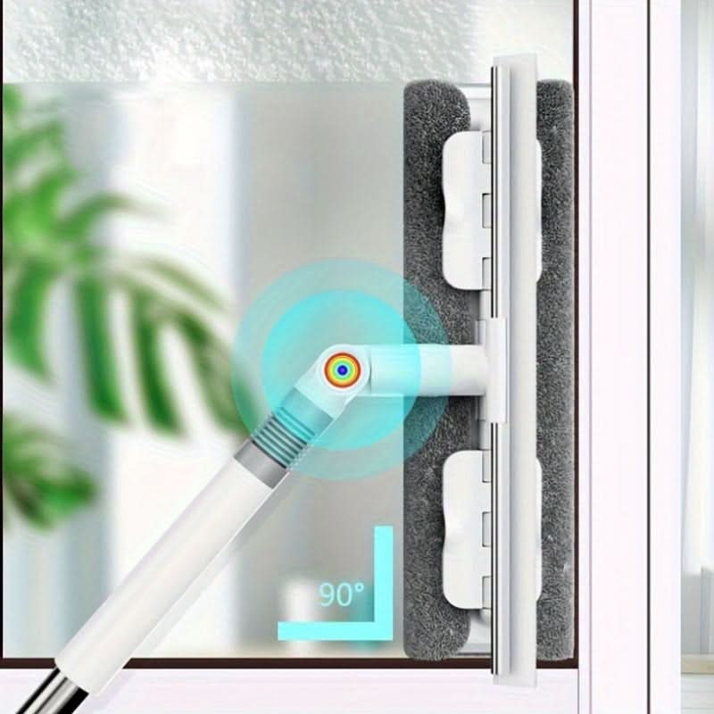 Window & Floor Squeegee Telescopic Handle 360° Rotating Head